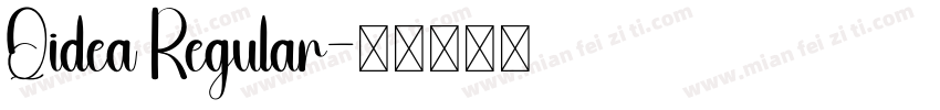 Qidea Regular字体转换